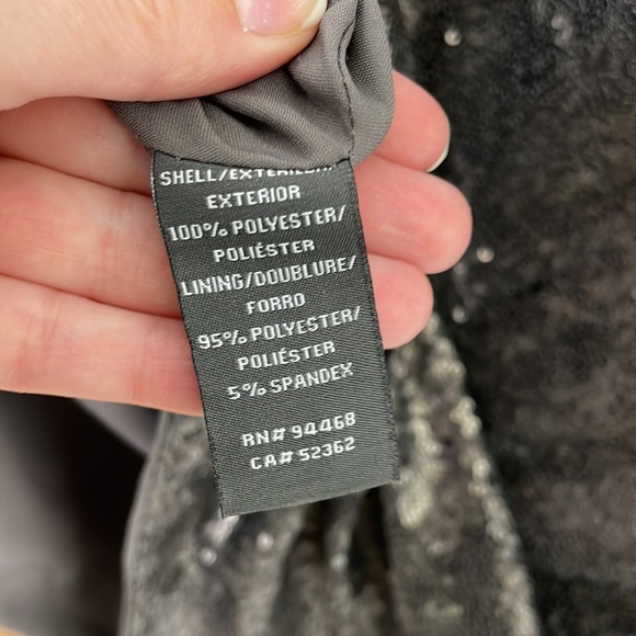 Vera Wang sequins open cowl back mini cocktail dress - Picture 11 of 12